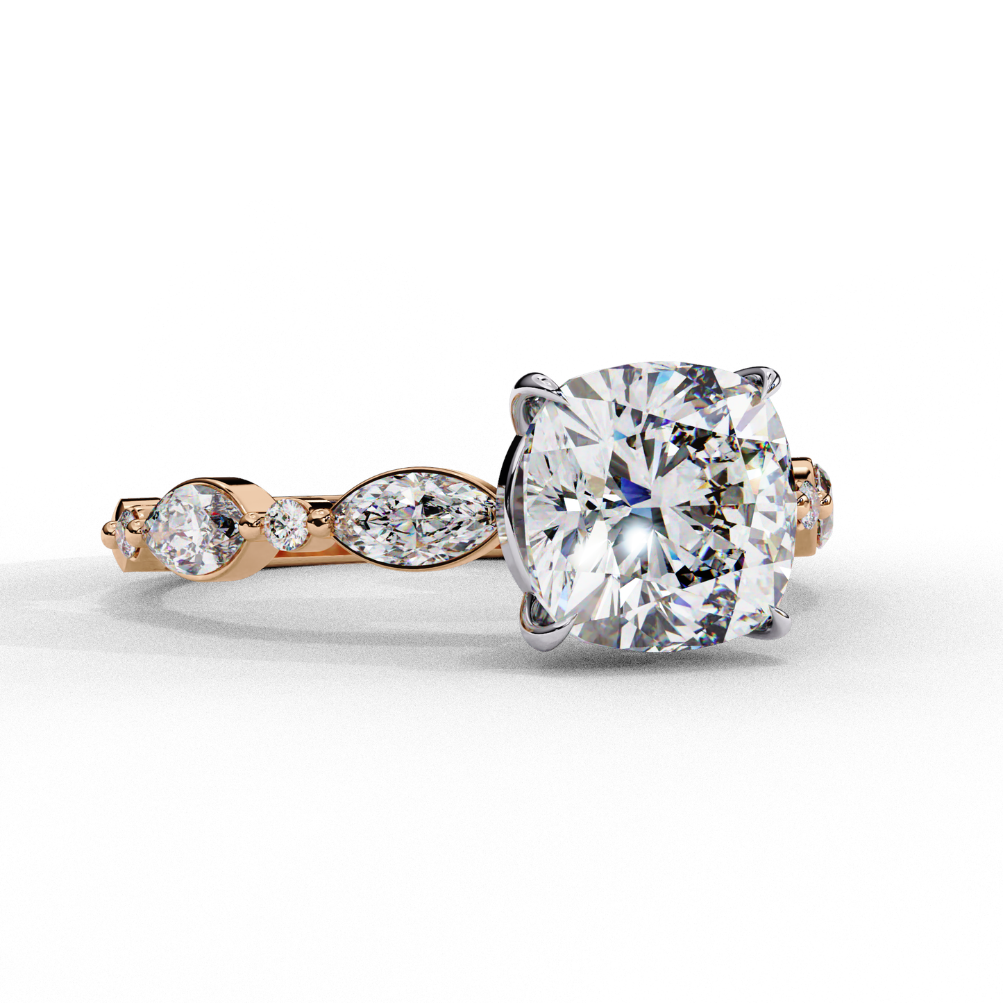 3.00 CT Cushion Cut Diamond Engagement Ring