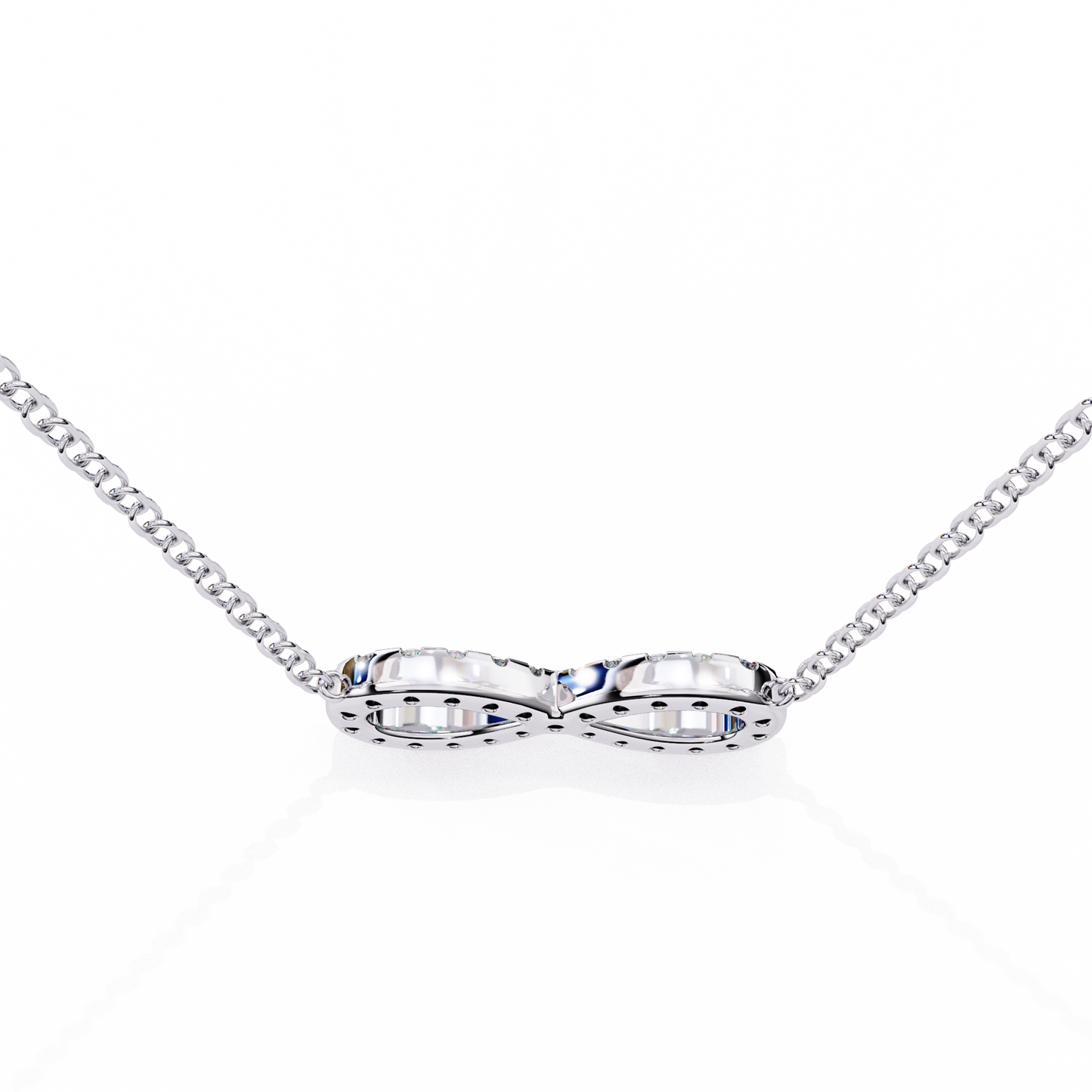 0.35 CT Round Cut Diamond Infinity Pendant