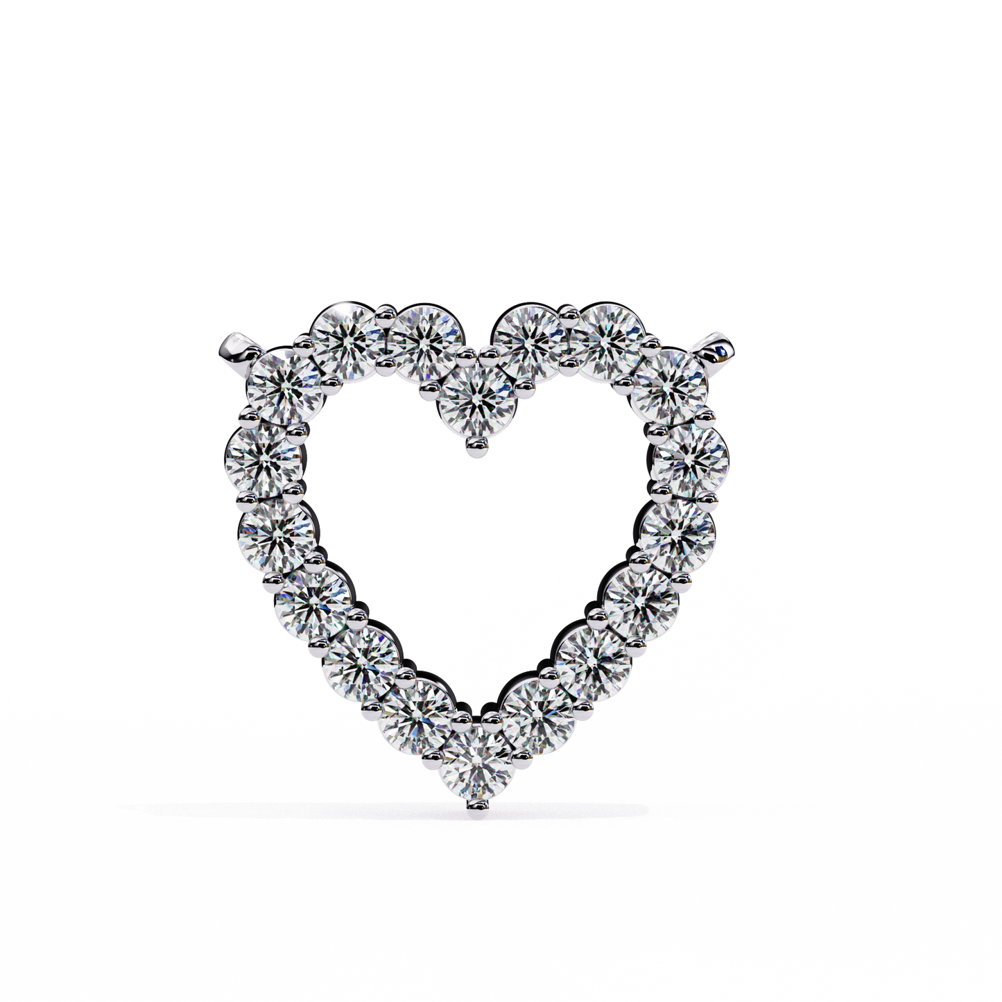 0.33 CT Round Cut Diamond Heart Pendant - Ulight Jewels