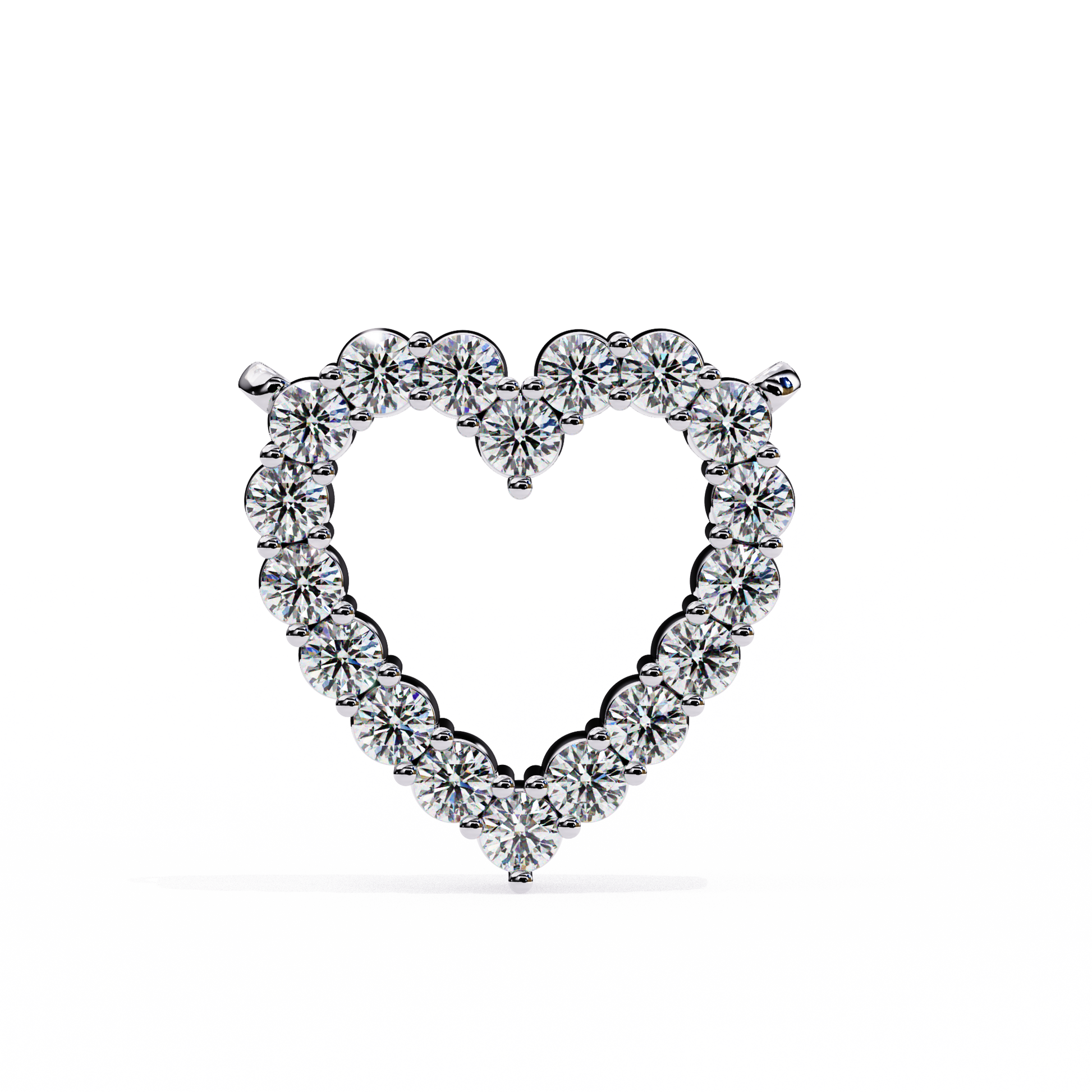 0.33 CT Round Cut Diamond Heart Pendant - Ulight Jewels