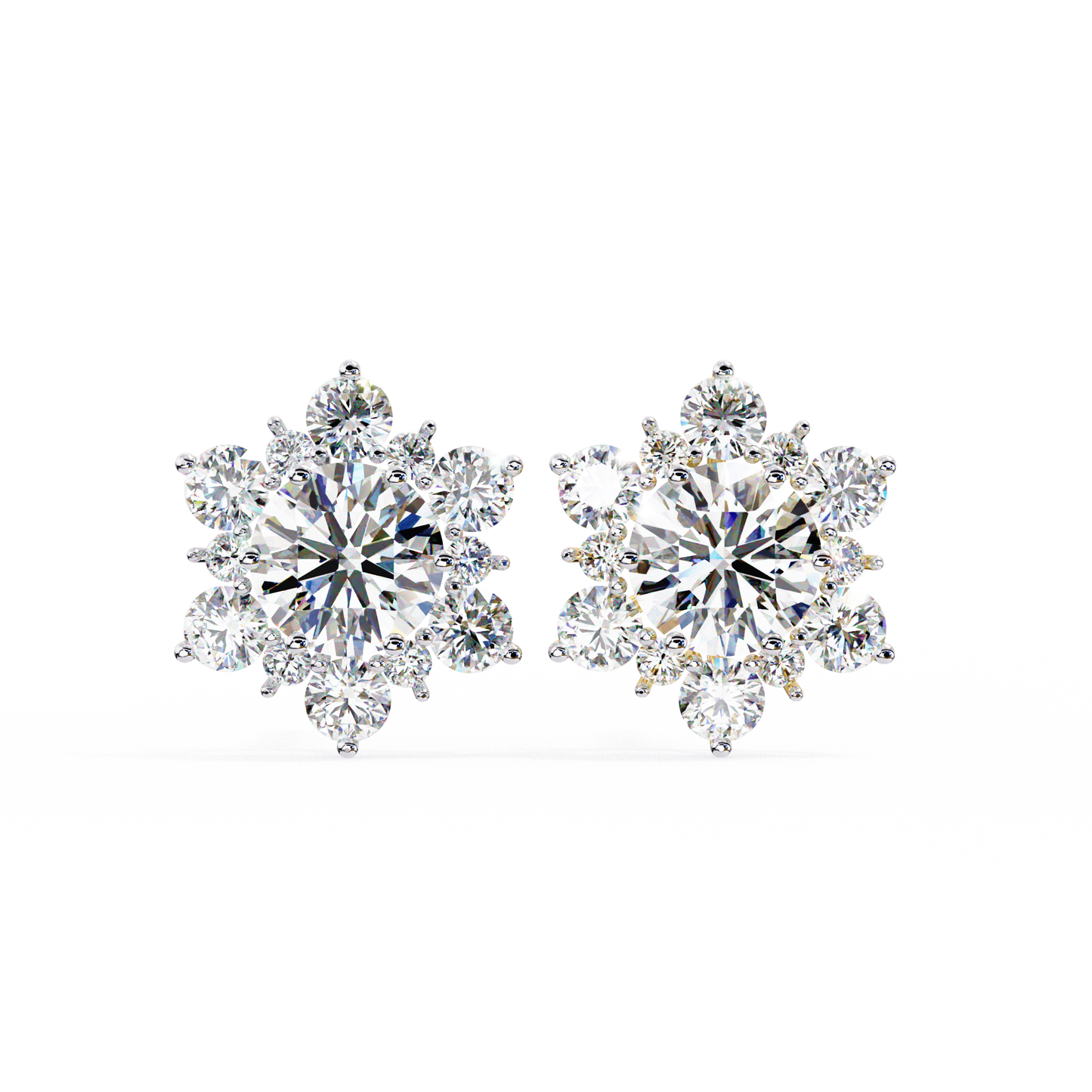 0.75 CT  Round Cut Diamond Stud Earring - Ulight Jewels