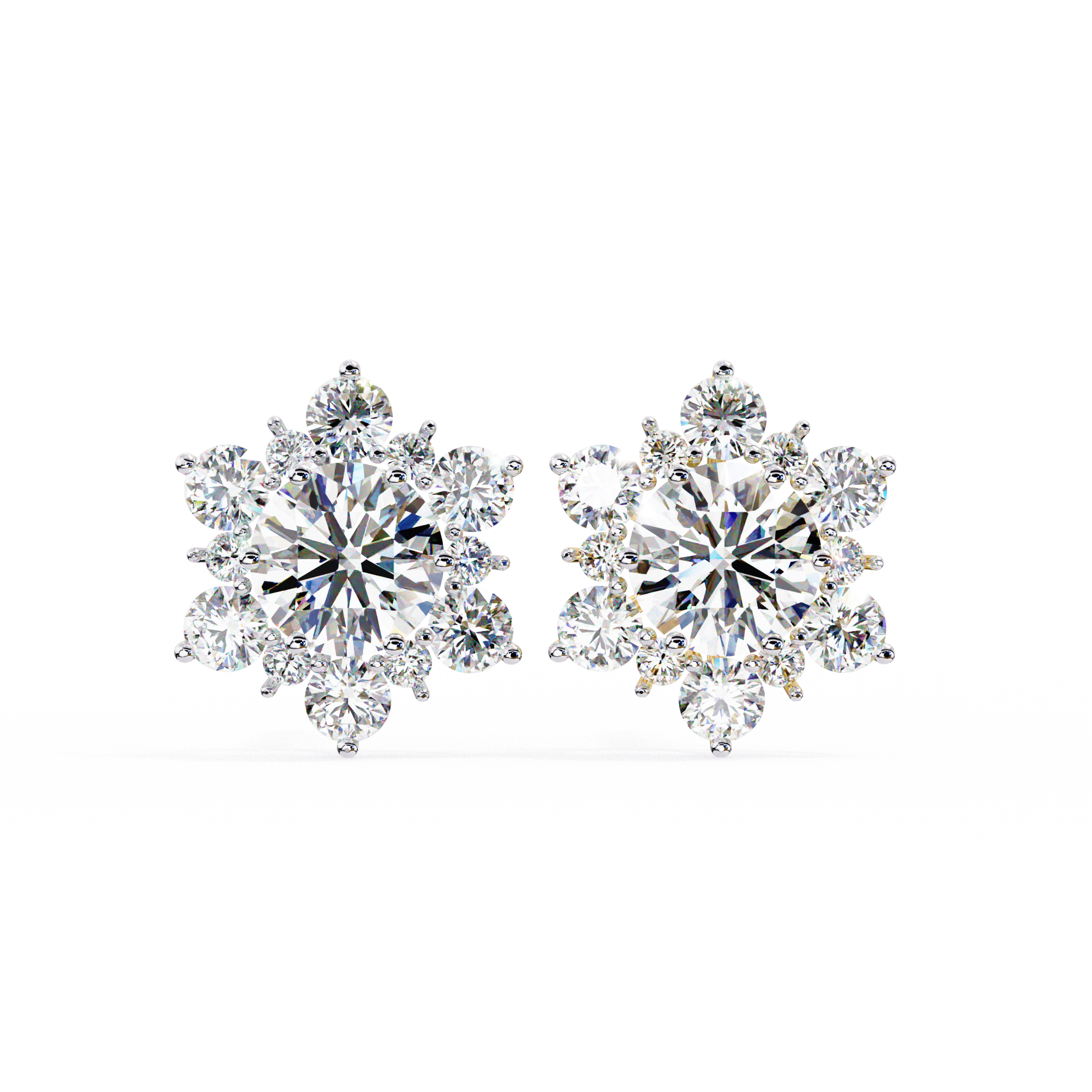 0.75 CT  Round Cut Diamond Stud Earring - Ulight Jewels