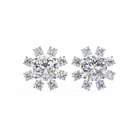 1.40 CT Round Cut Diamond Stud Earring - Ulight Jewels