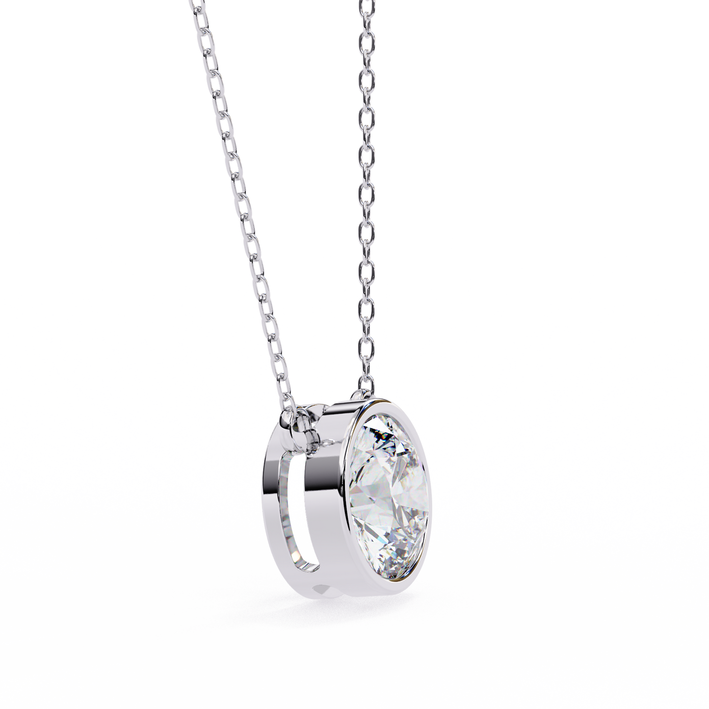 2.00  CT Round Cut Diamond Pendant