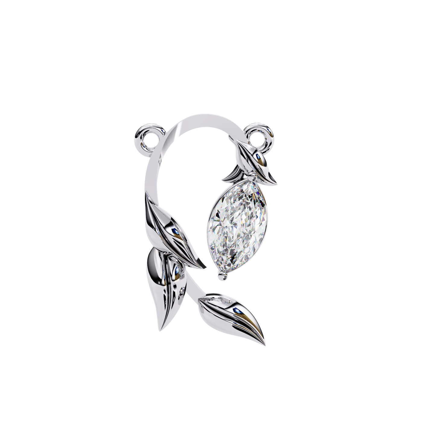 0.50  CT  Marquise  Cut Diamond Pendant - Ulight Jewels