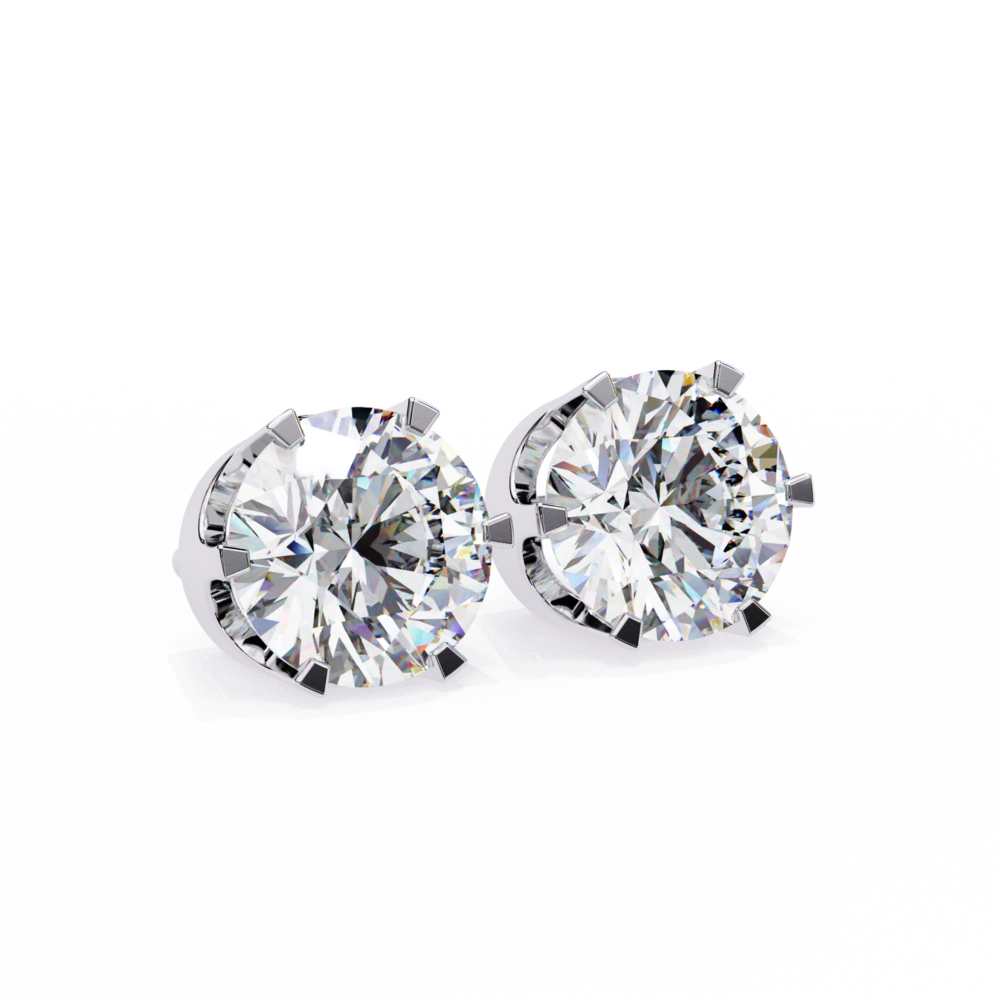 2.50 CT Round Cut Diamond Stud Earring - Ulight Jewels