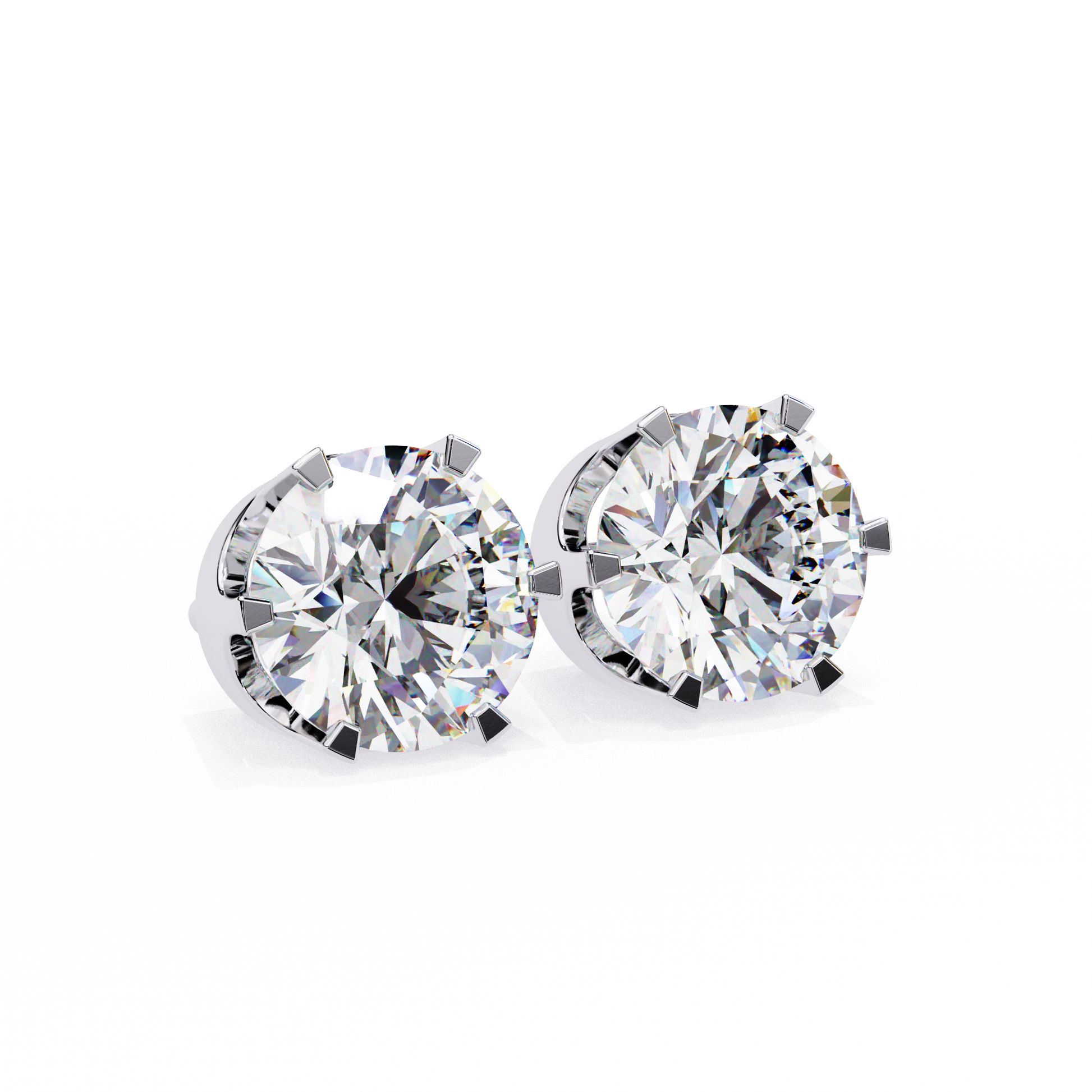 2.50 CT Round Cut Diamond Stud Earring - Ulight Jewels