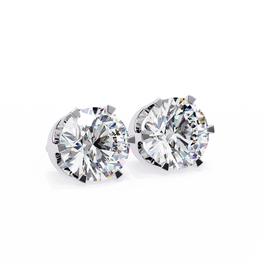 2.50 CT Round Cut Diamond Stud Earring - Ulight Jewels