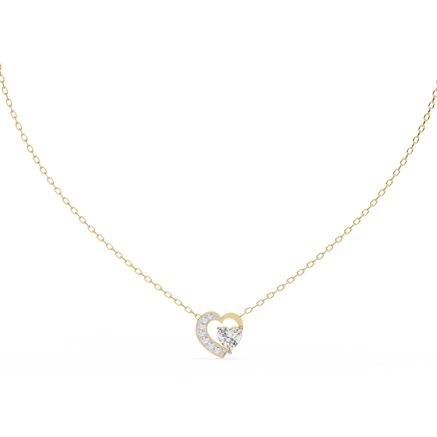 0.75  CT Heart Cut Diamond Pendant