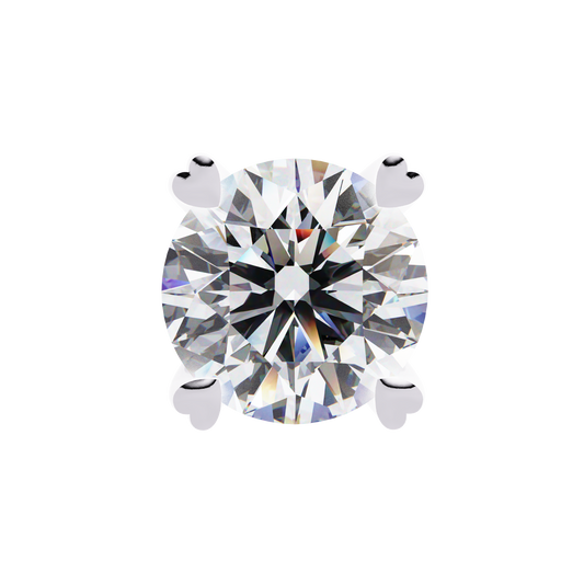 2.50CT Round Cut Diamond Heart Prong Stud Earring - Ulight Jewels