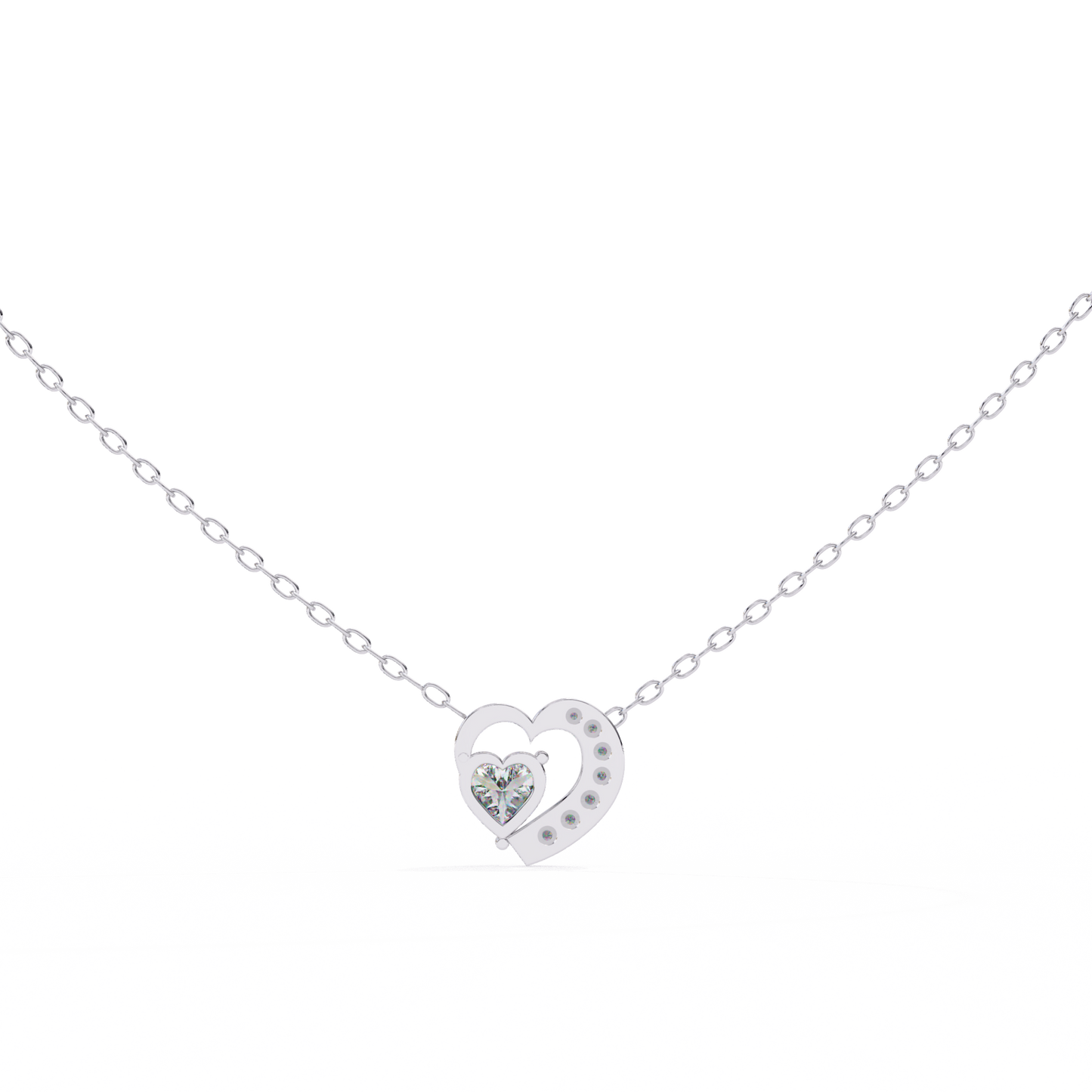 0.75  CT Heart Cut Diamond Pendant