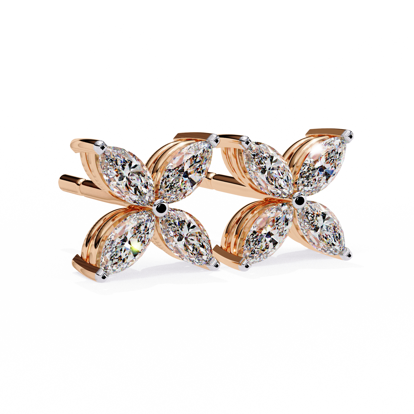 0.95 CT  Marquise Cut Diamond Casual Stud Earrings