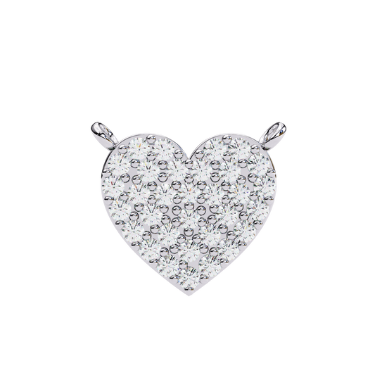 0.25 CT Round Cut Diamond Heart Pendant - Ulight Jewels