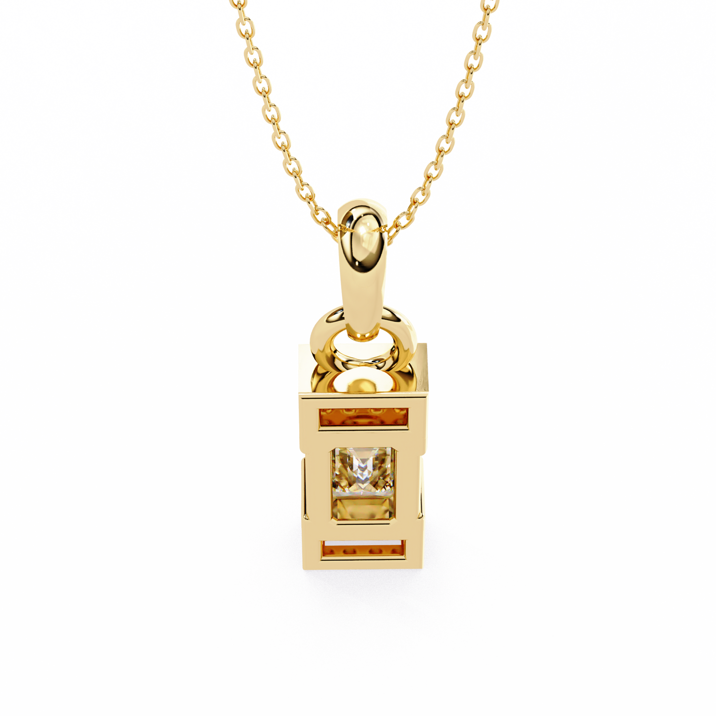 1.00  CT Emerald Cut Diamond Pendant