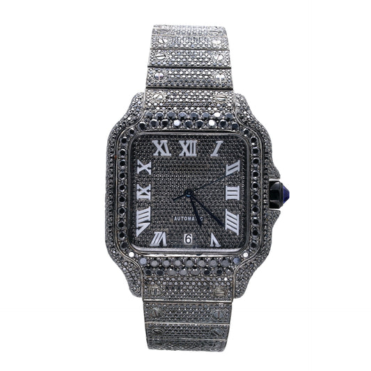 Iced Out Black Beauty Diamond Studded Watch - Ulight Jewels