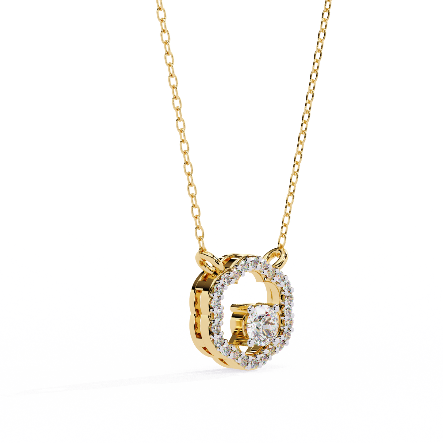 0.35 CT Round Cut Diamond Pendant