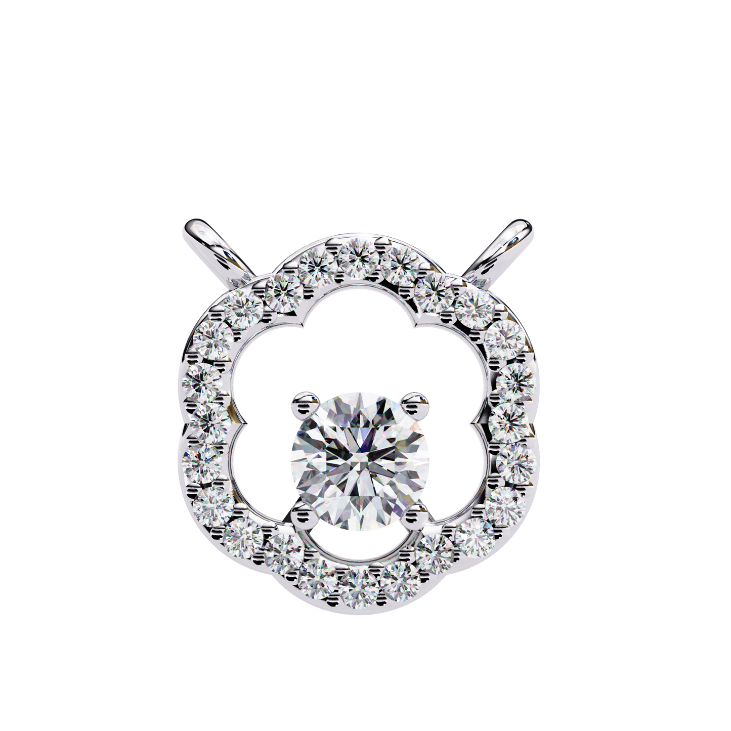 0.35 CT Round Cut Diamond Pendant - Ulight Jewels