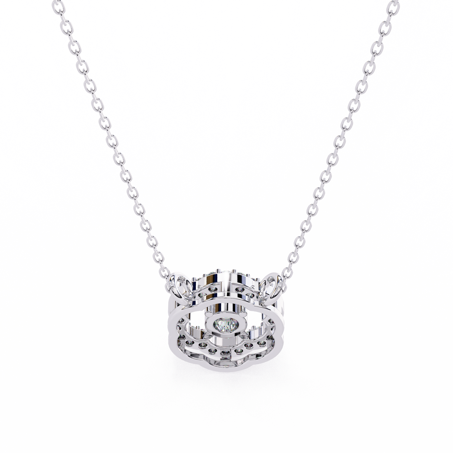 0.35 CT Round Cut Diamond Pendant