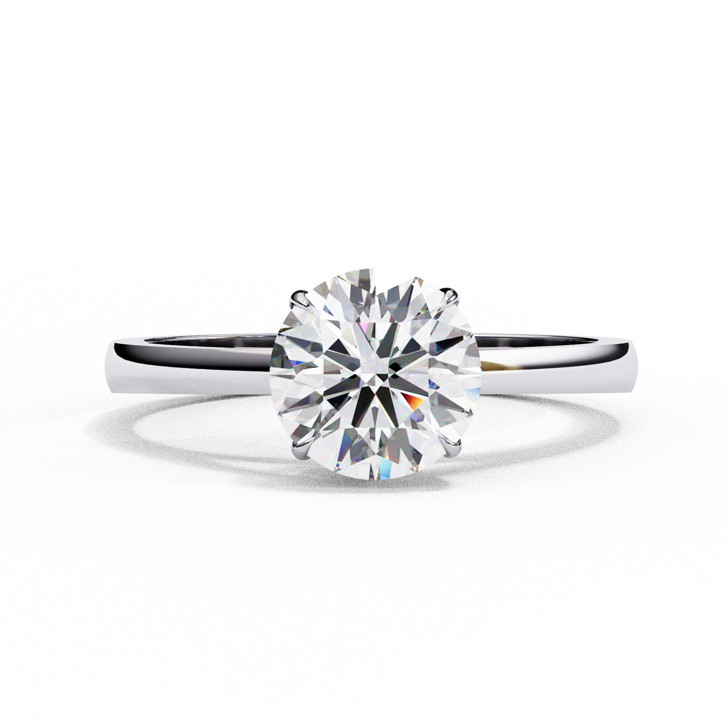 1.30  CT Round Cut Diamond Engagement Ring - Ulight Jewels