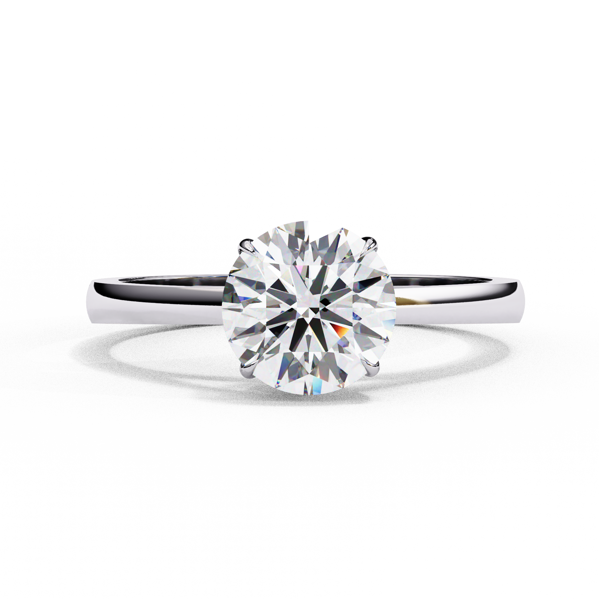 1.30  CT Round Cut Diamond Engagement Ring - Ulight Jewels