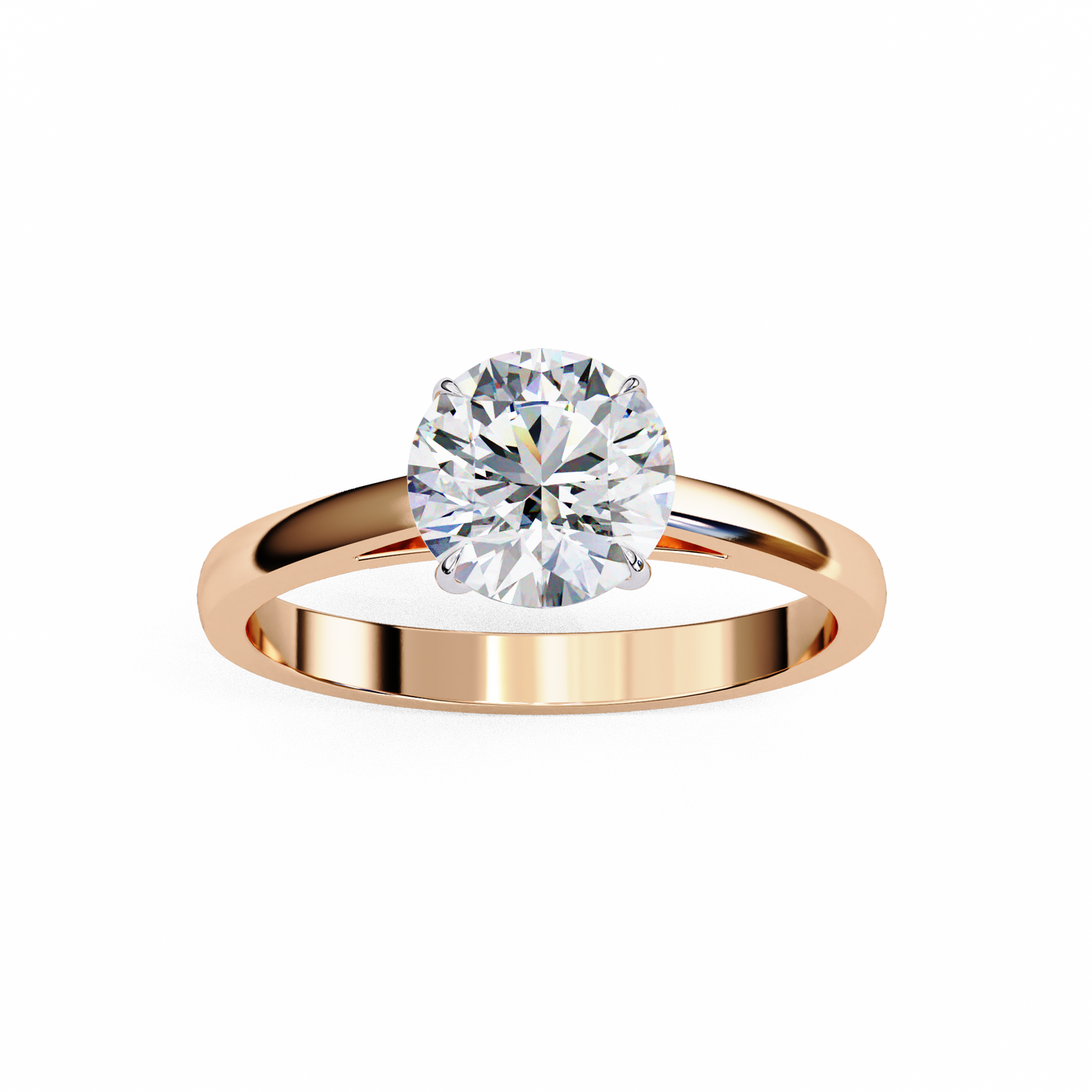 1.30  CT Round Cut Diamond Engagement Ring