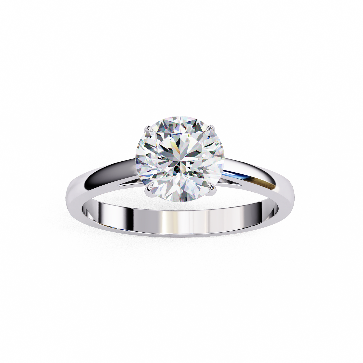 1.30  CT Round Cut Diamond Engagement Ring