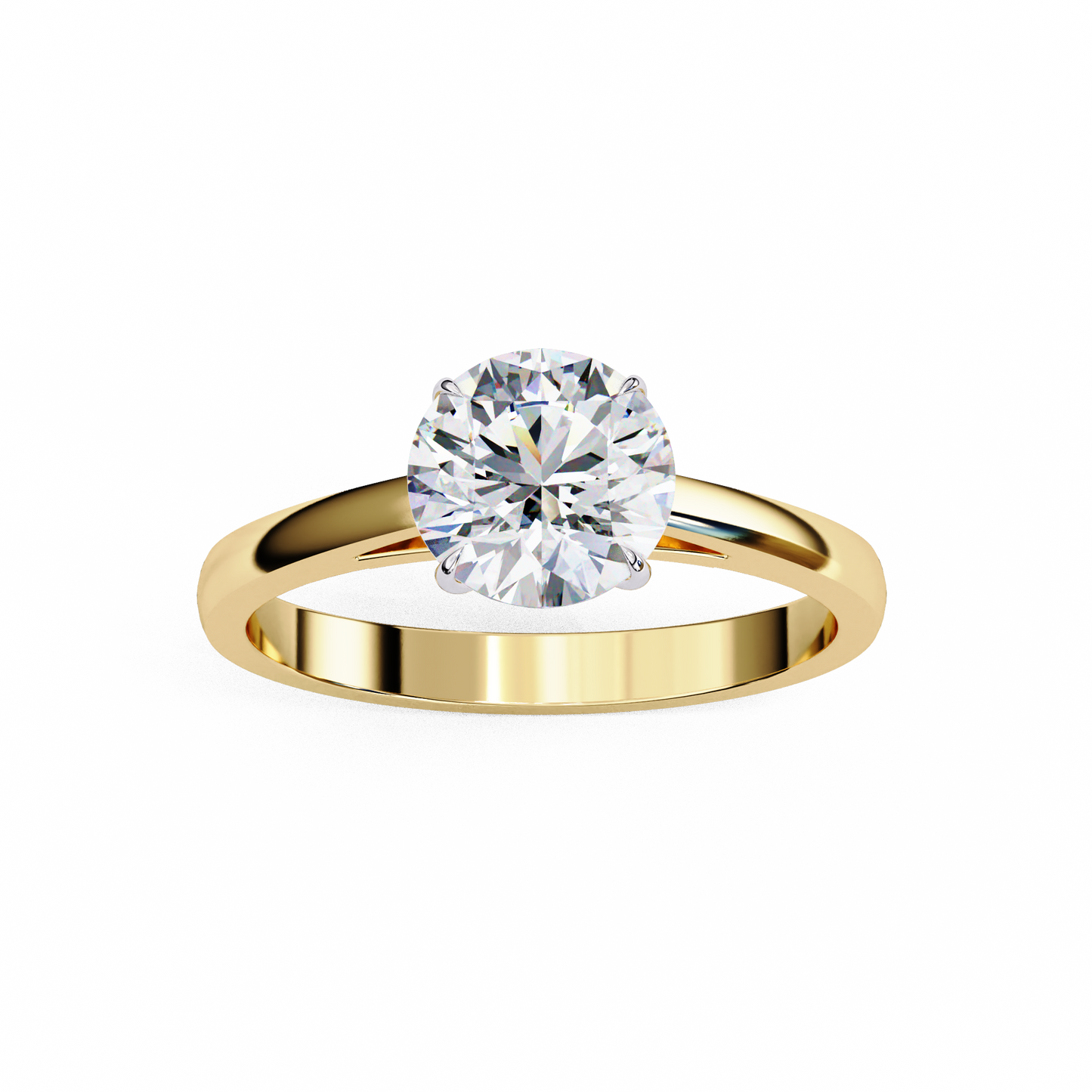 1.30  CT Round Cut Diamond Engagement Ring