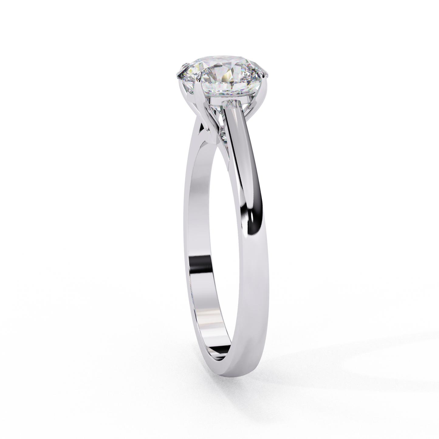 1.30  CT Round Cut Diamond Engagement Ring