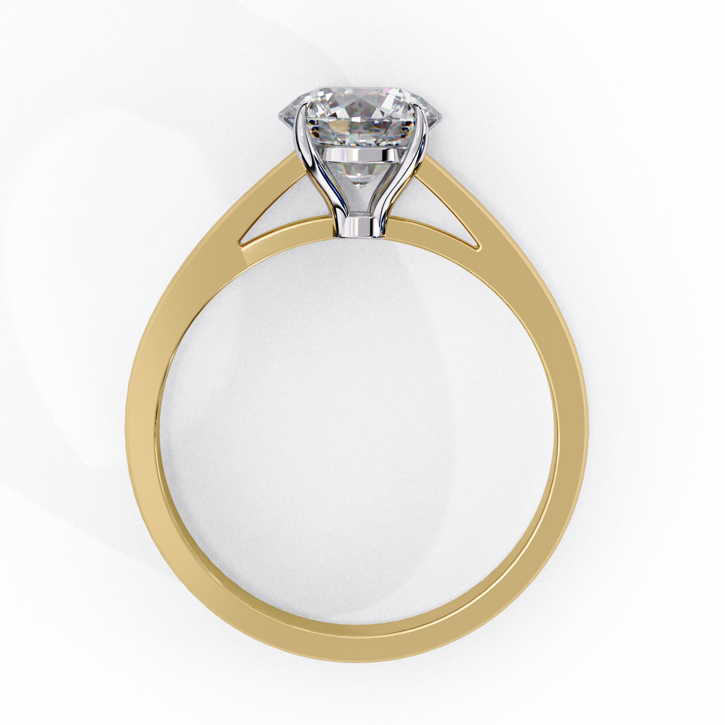 1.30  CT Round Cut Diamond Engagement Ring