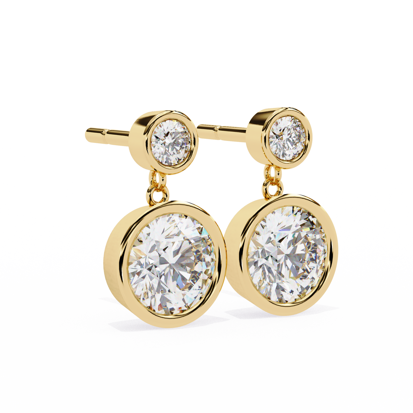 1.85 CT Round Cut Diamond Earrings