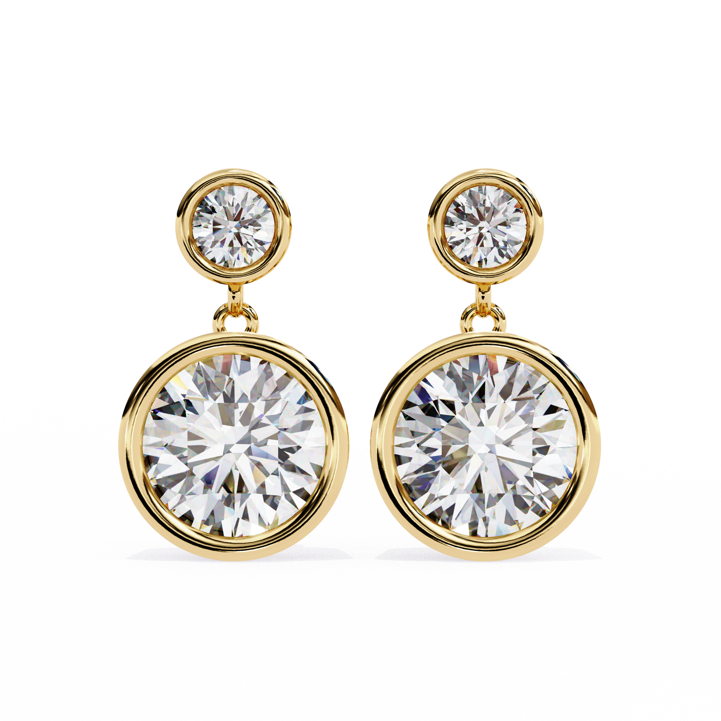 1.85 CT Round Cut Diamond Earrings