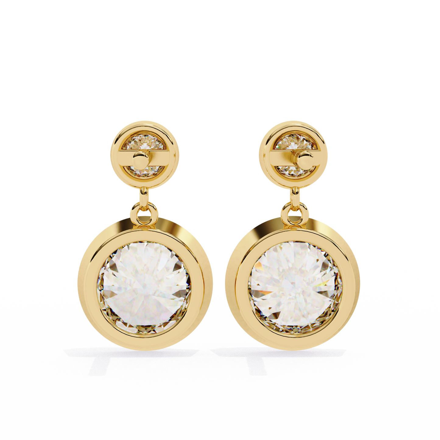 1.85 CT Round Cut Diamond Earrings