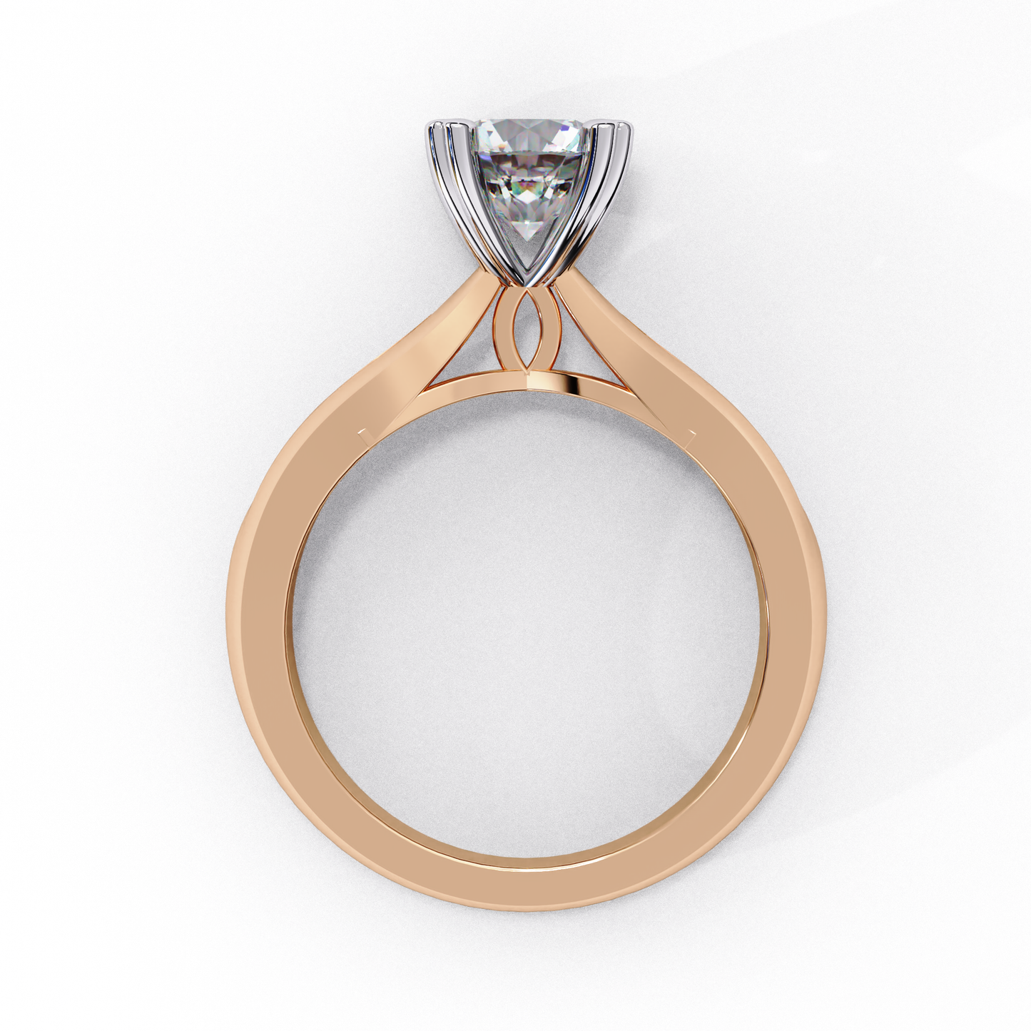 1.30 CT Round Cut Diamond Engagement Ring