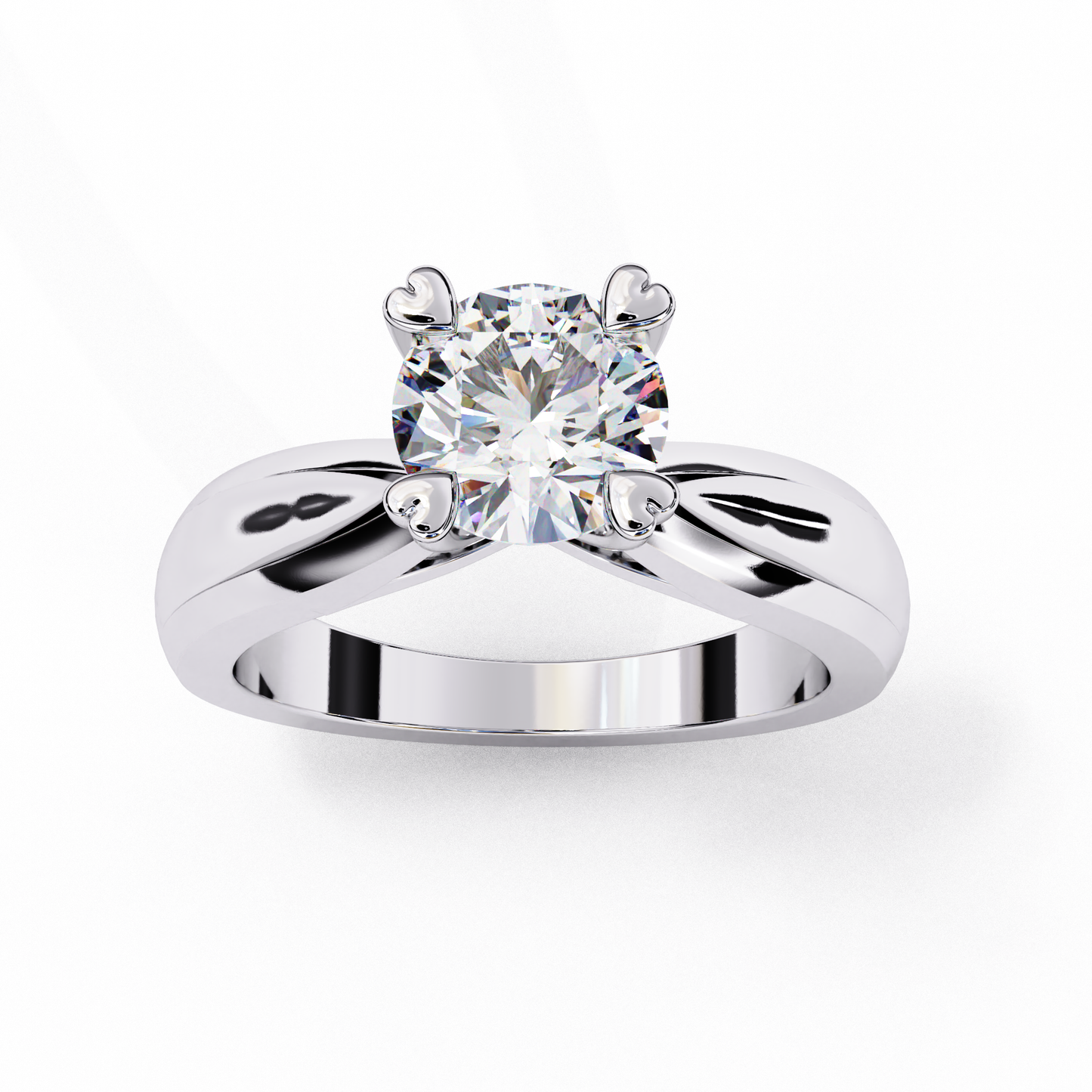 1.30 CT Round Cut Diamond Engagement Ring