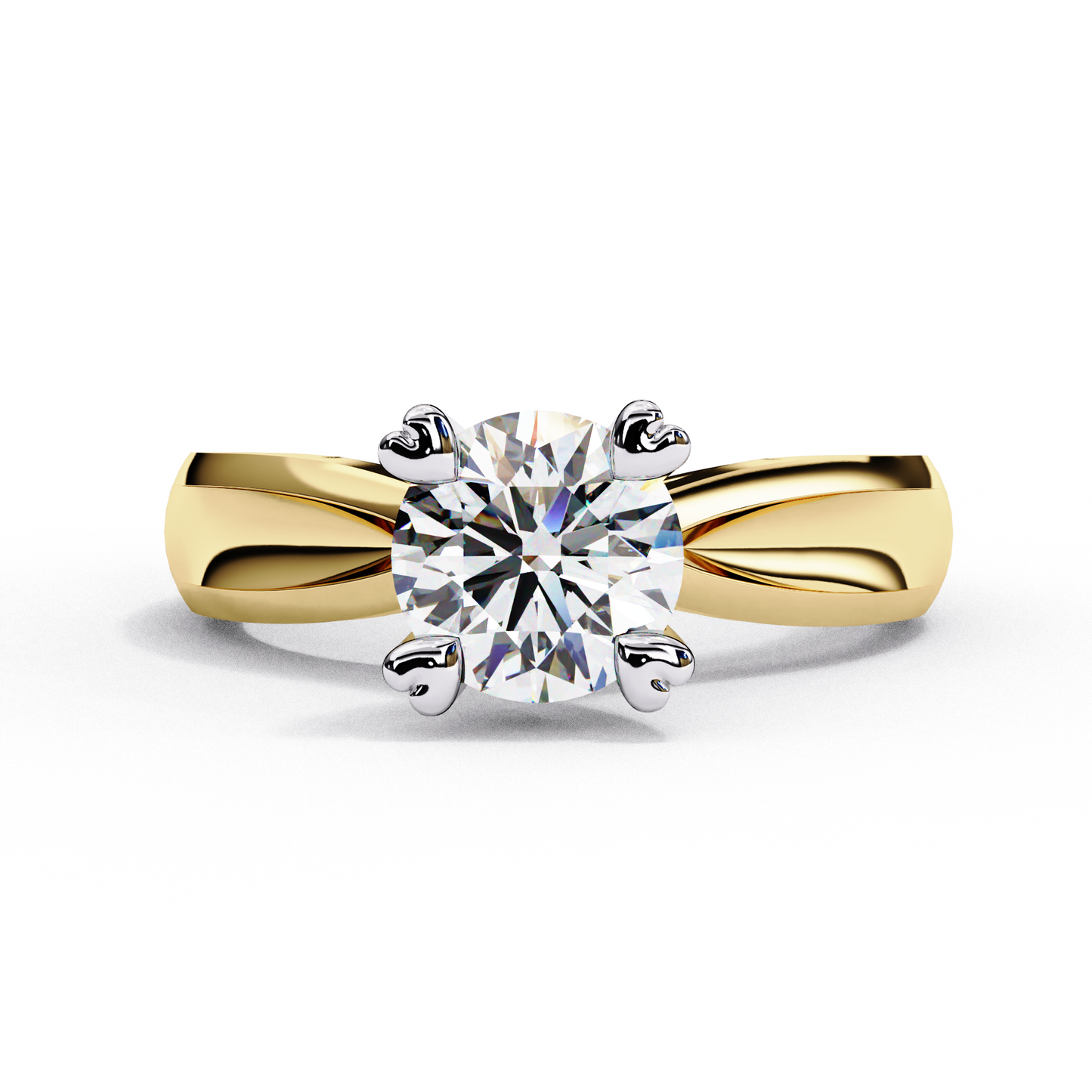 1.30 CT Round Cut Diamond Engagement Ring