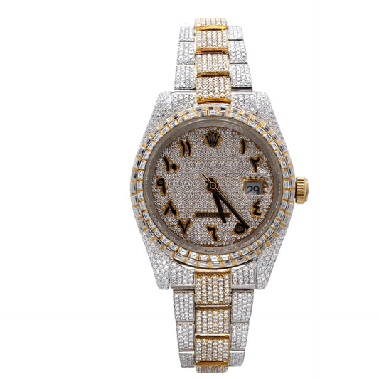 2 Tone Plated Premium Quality Diamond Watch - Ulight Jewels