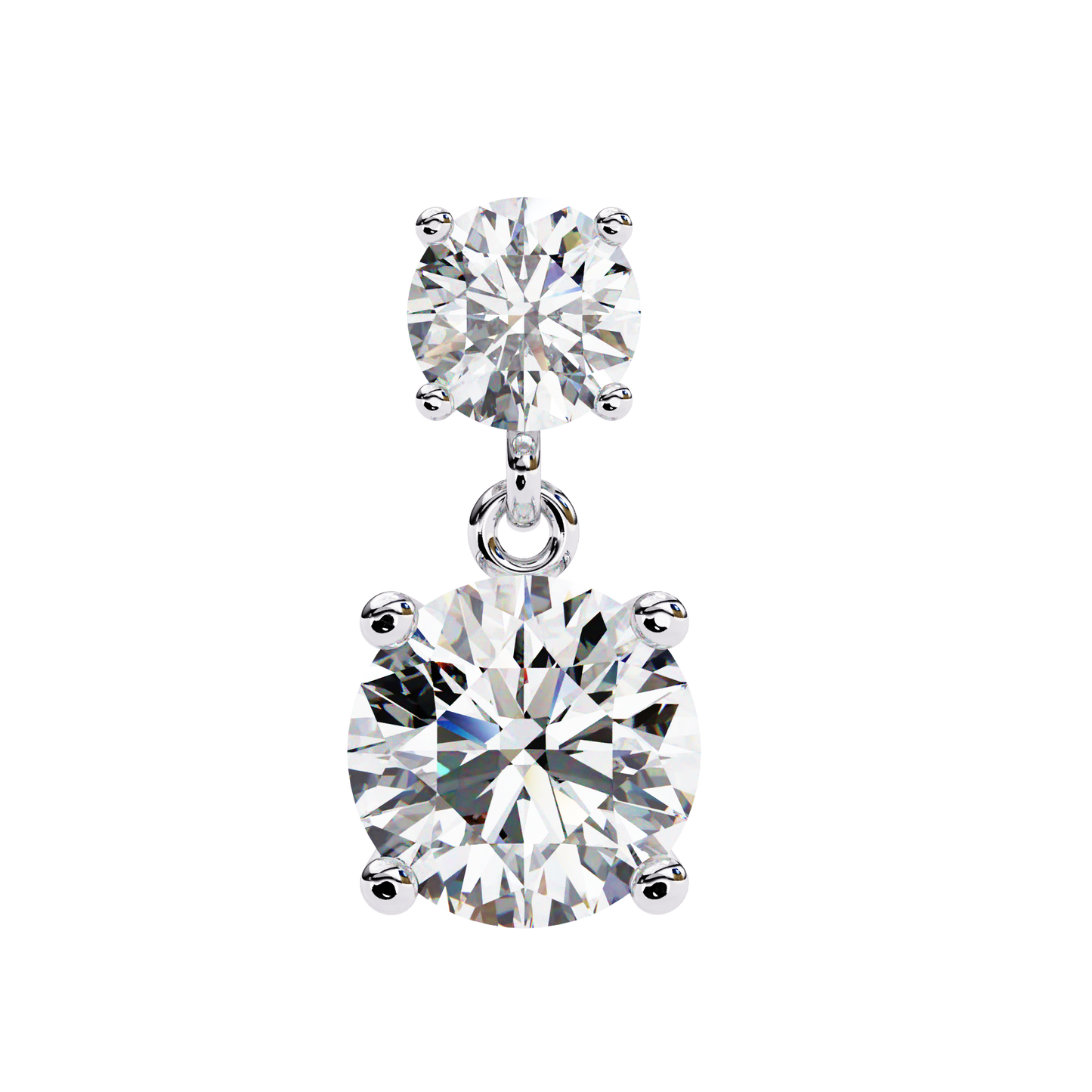 3.50 CT  Round  Cut Diamond Solitaire Earrings - Ulight Jewels