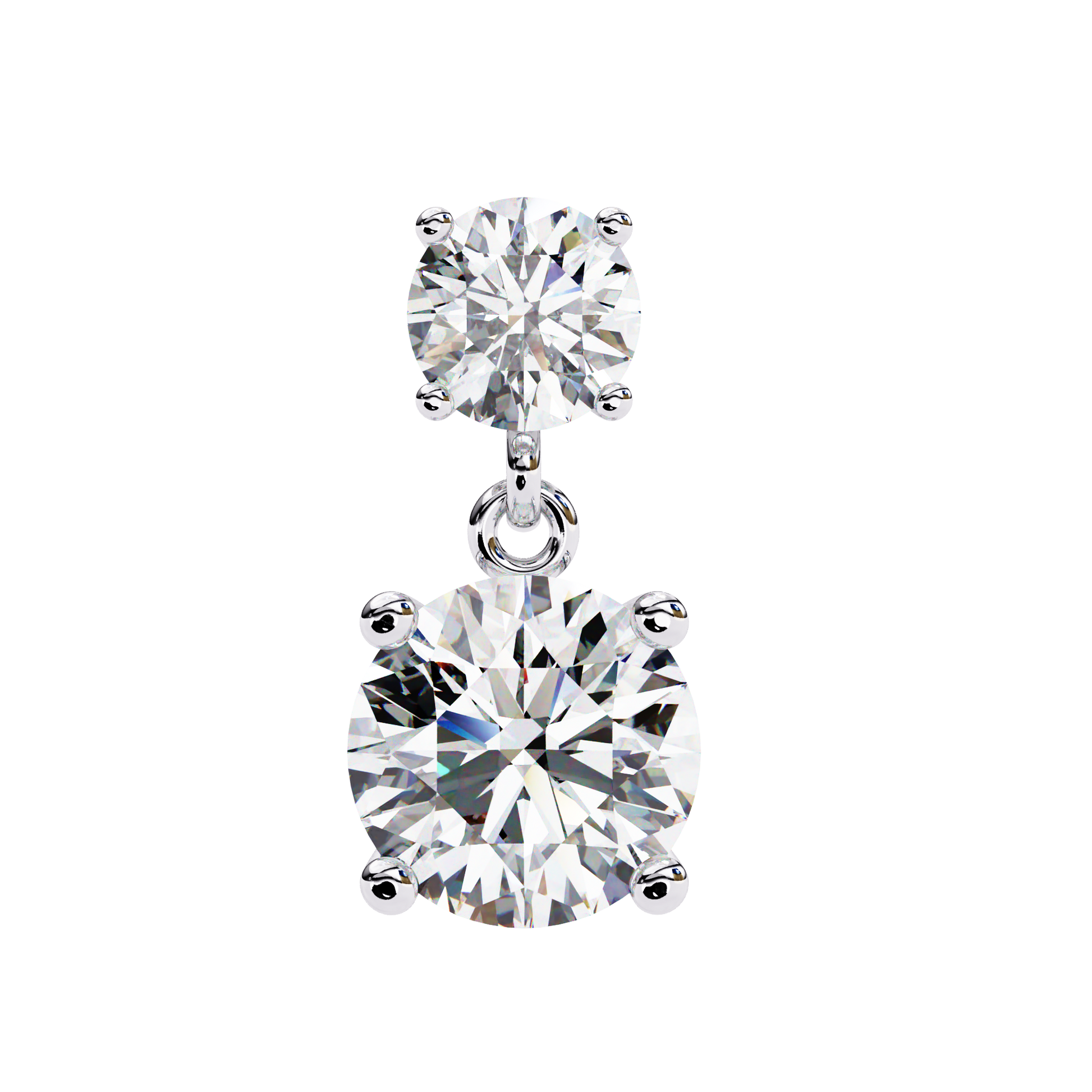 3.50 CT  Round  Cut Diamond Solitaire Earrings - Ulight Jewels