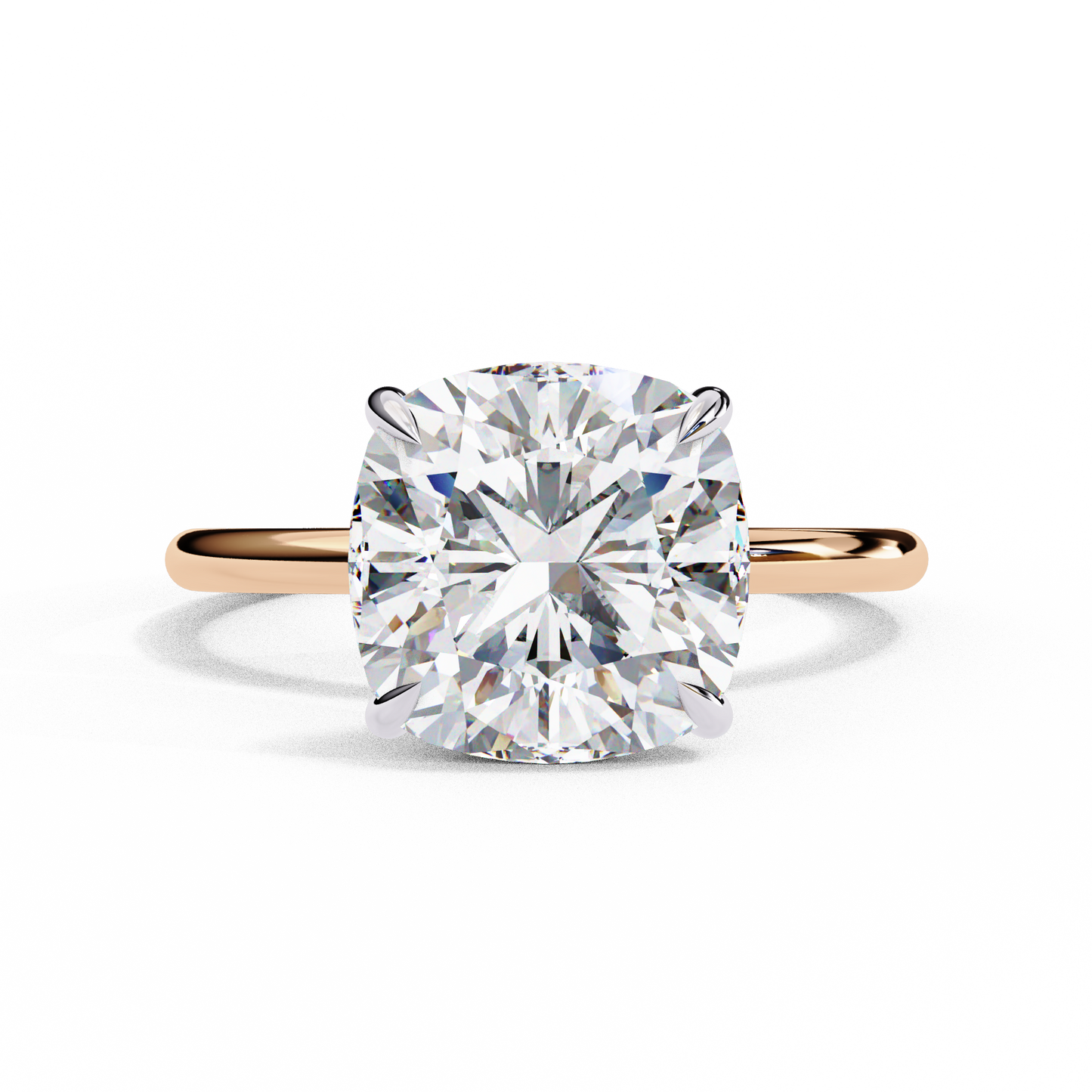 3.50 CT  Cushion Cut Diamond Engagement Ring