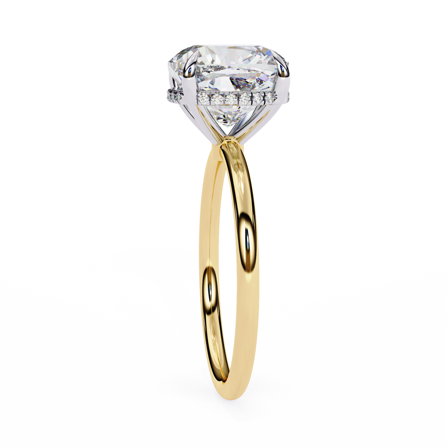 3.50 CT  Cushion Cut Diamond Engagement Ring