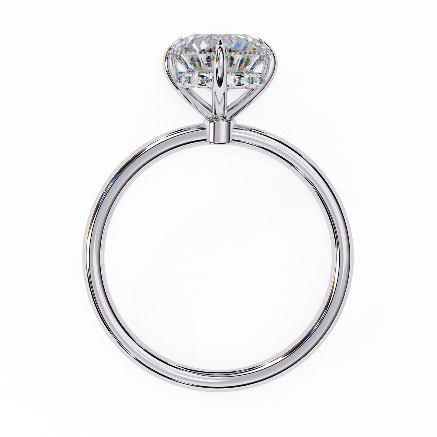 2.10 CT  Round  Cut Diamond Engagement Ring