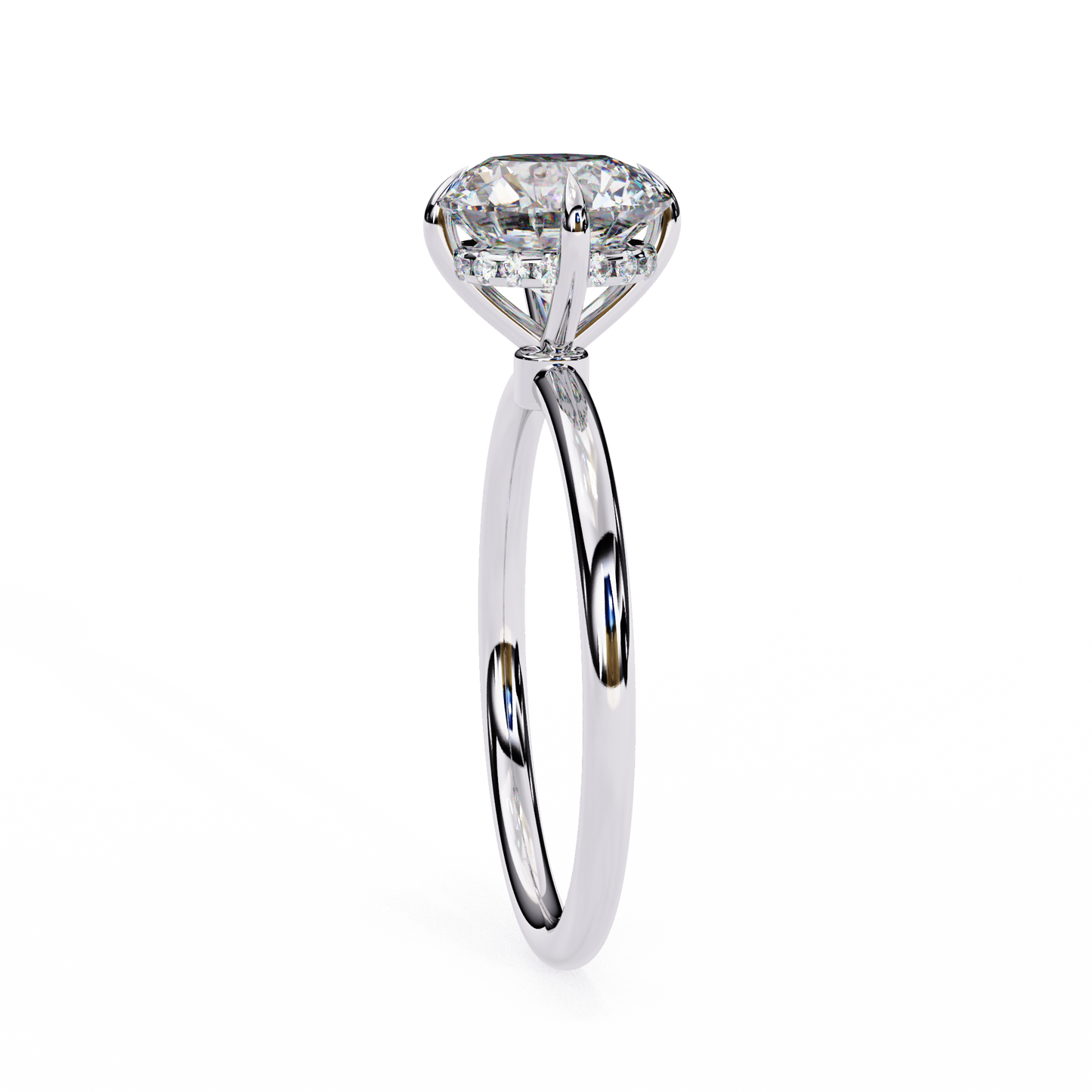 2.10 CT  Round  Cut Diamond Engagement Ring