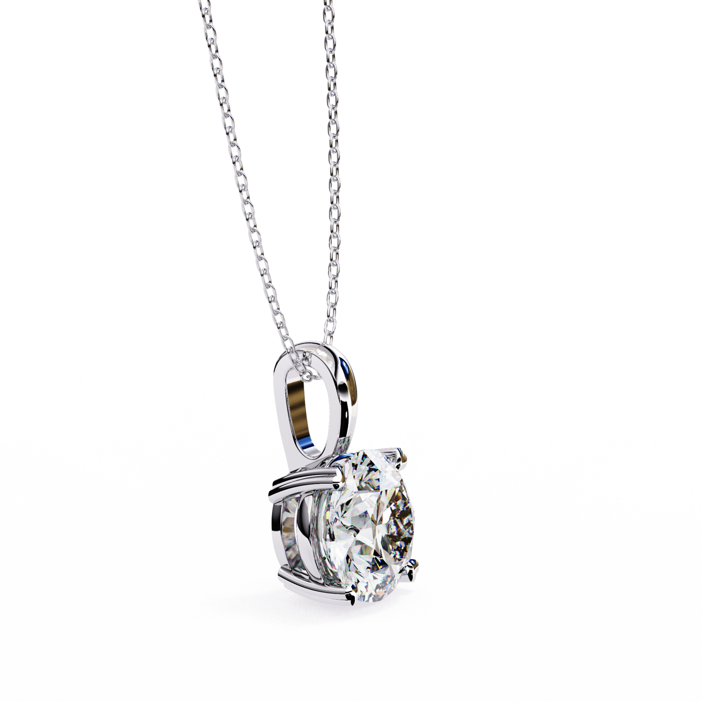 0.80  CT Round Cut Diamond Pendant