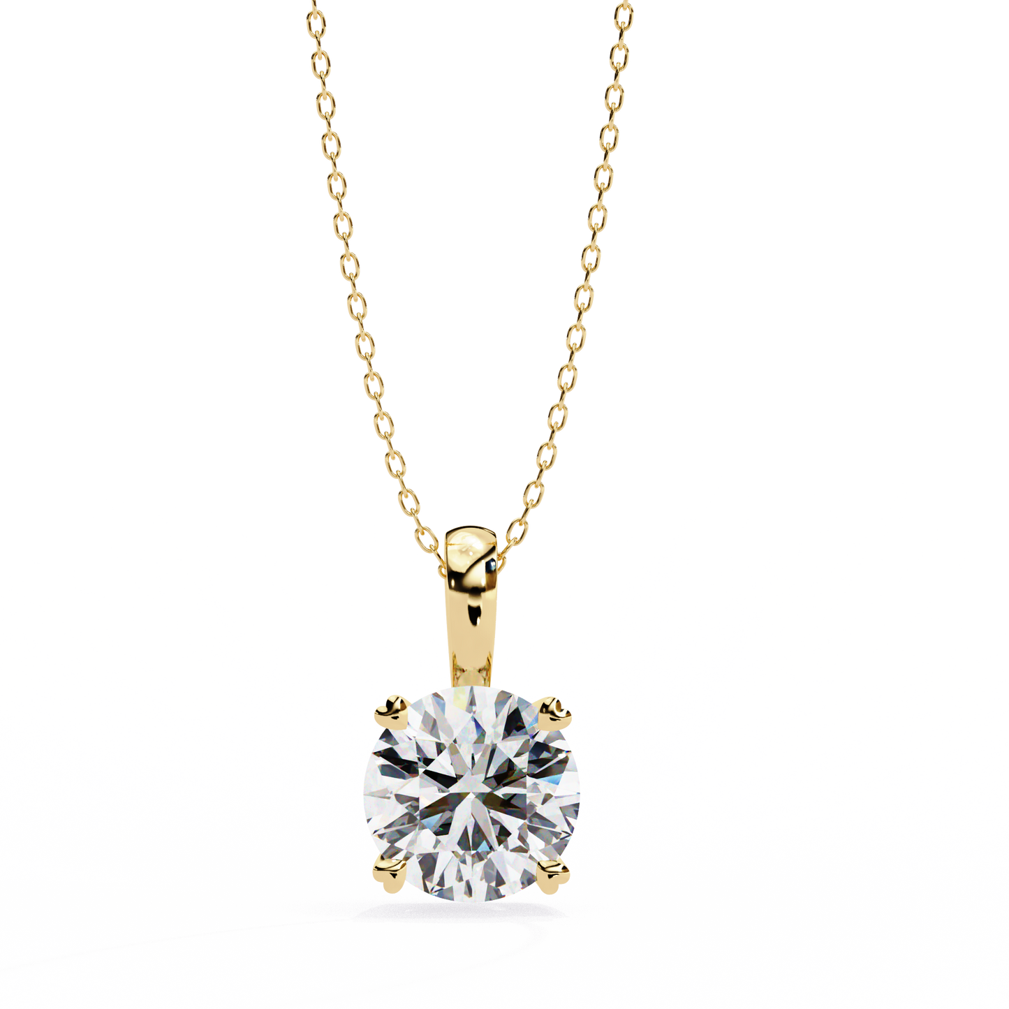 0.80  CT Round Cut Diamond Pendant