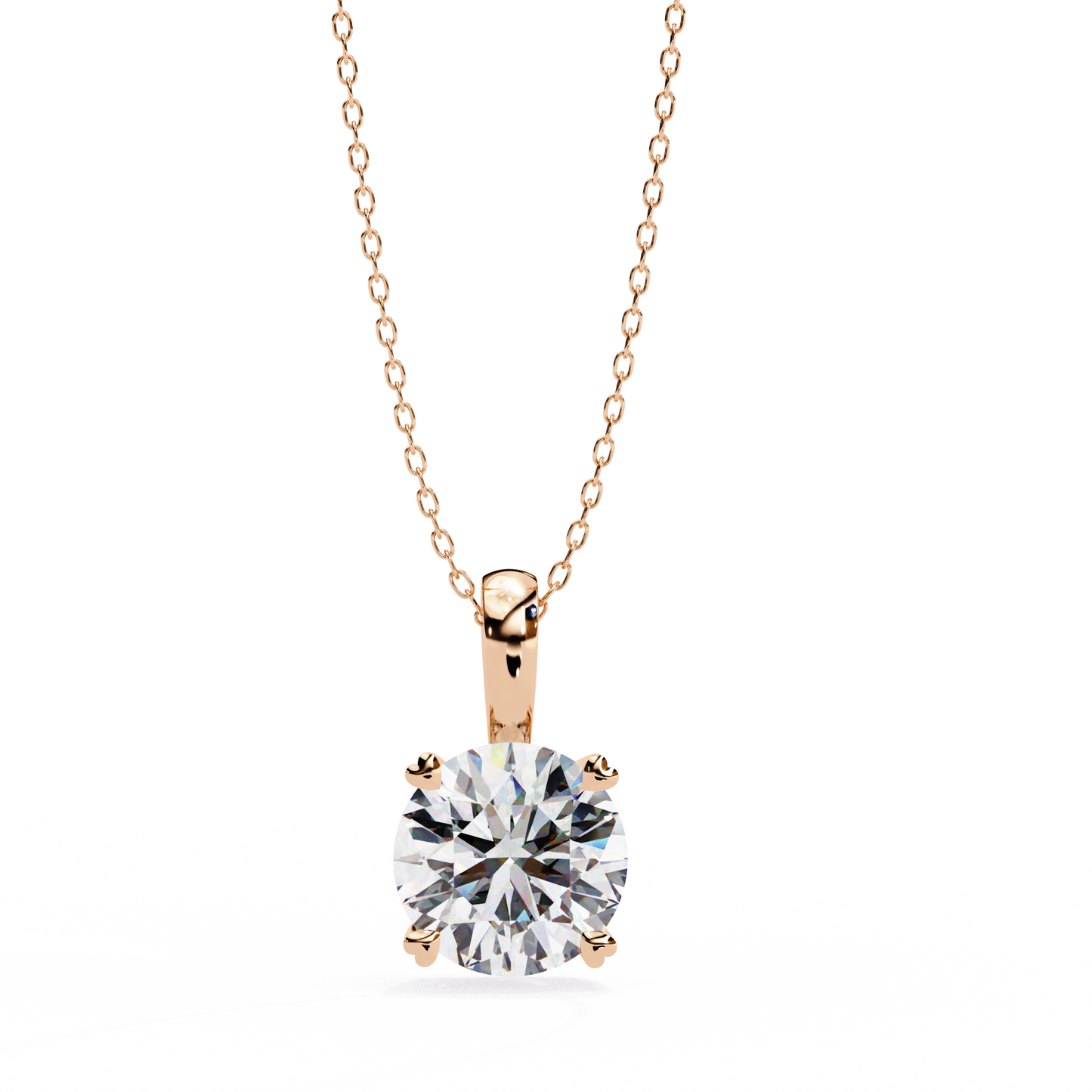 0.80  CT Round Cut Diamond Pendant