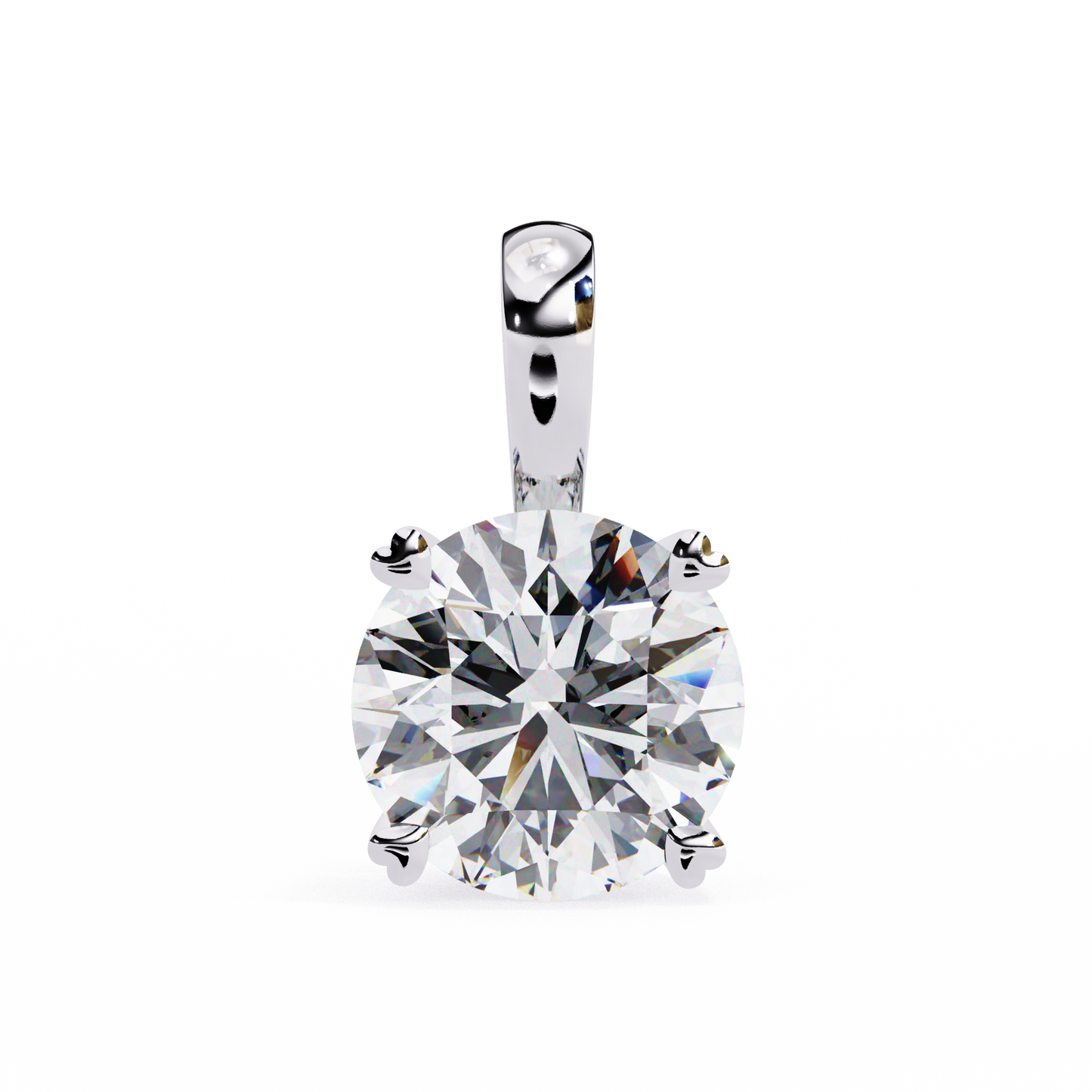 0.80  CT Round Cut Diamond Pendant - Ulight Jewels