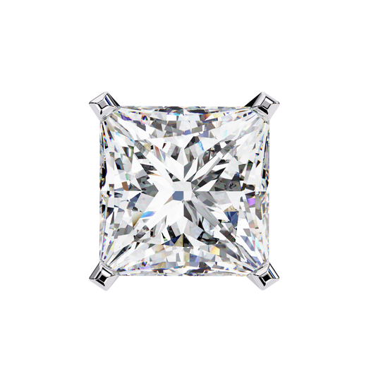 3.00 CT Princess Cut Diamond Stud Earrings - Ulight Jewels