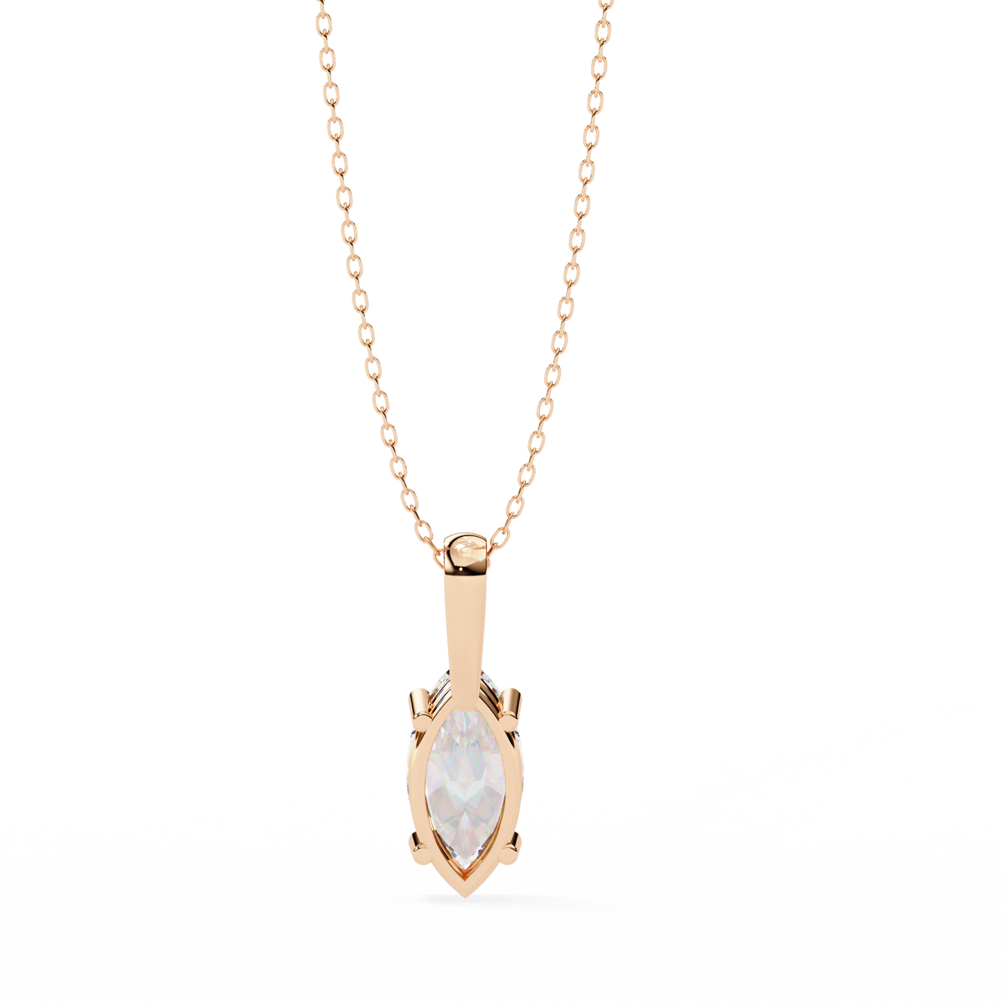 1.00  CT Marquise Cut Diamond Pendant