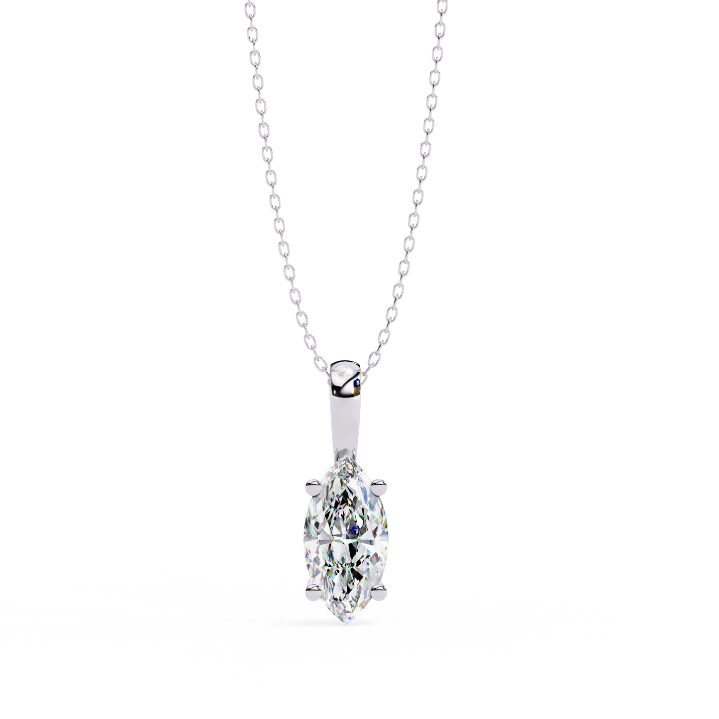 1.00  CT Marquise Cut Diamond Pendant