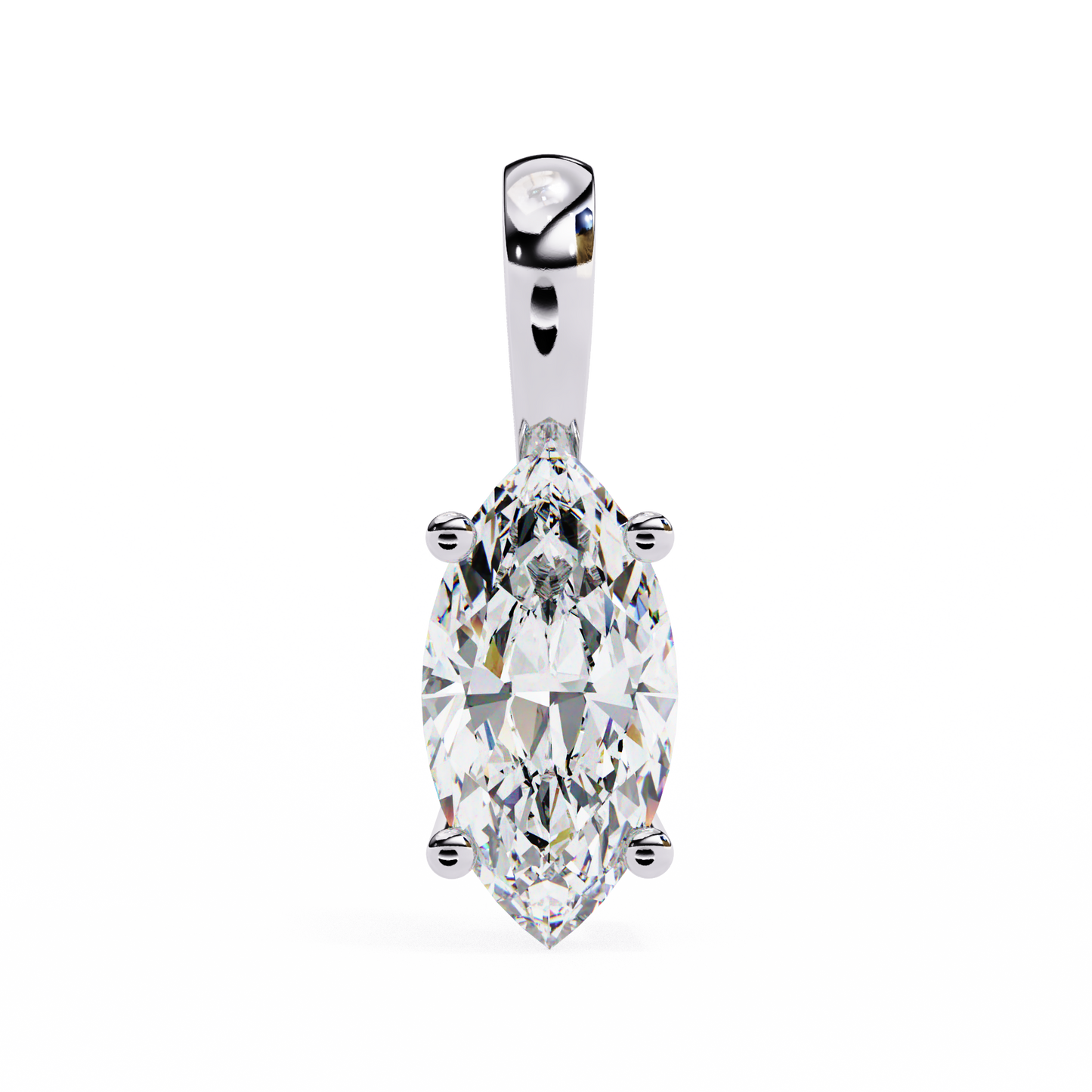 1.00  CT Marquise Cut Diamond Pendant - Ulight Jewels